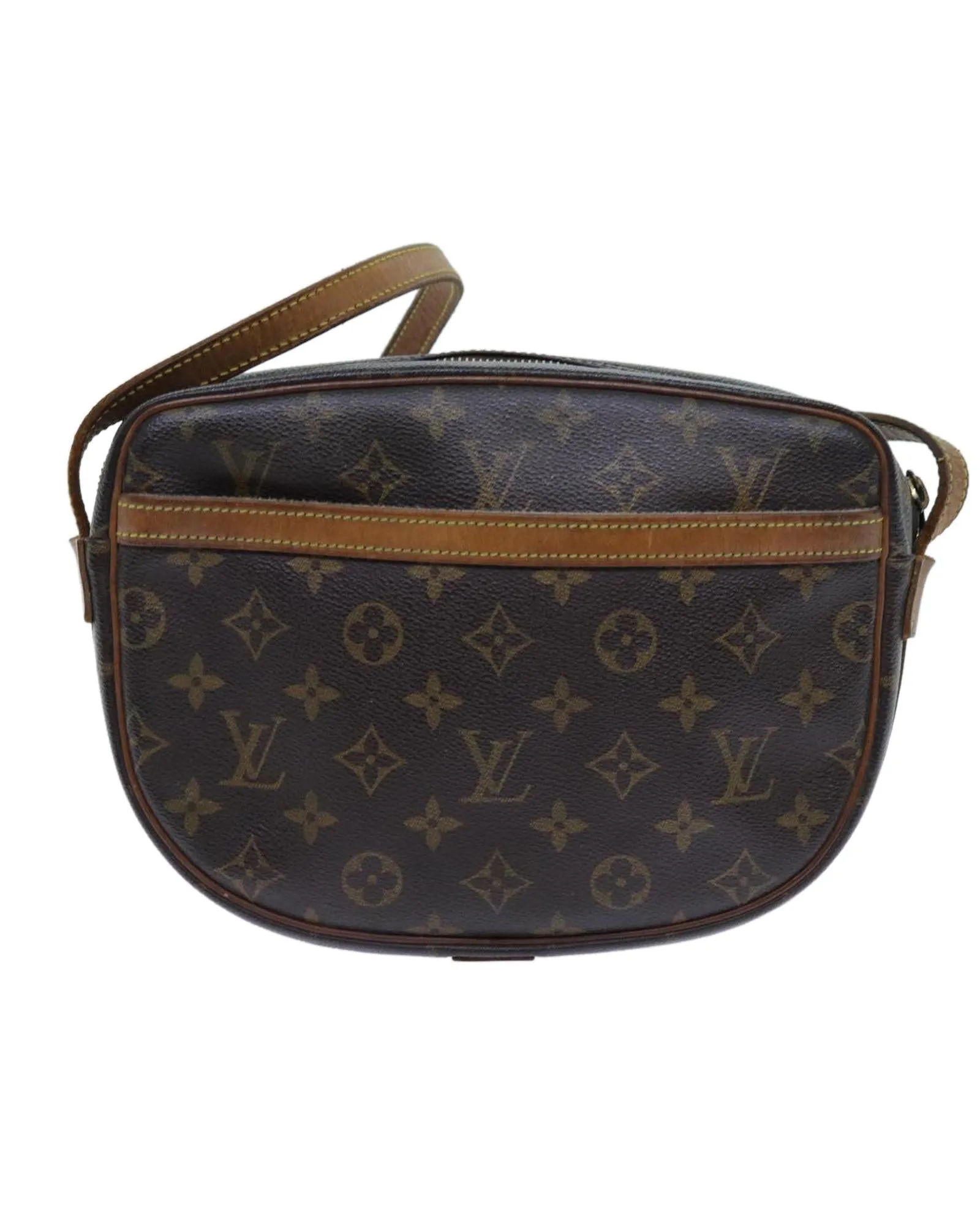 Stylish Monogram Shoulder Bag with Adjustable Strap and Multiple Pockets