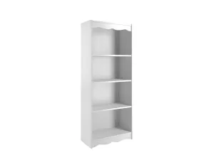 Tall Bookcase in White, 60"