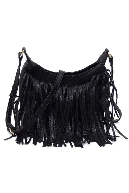 TEEK - Fringe Hobo Crossbody Bag