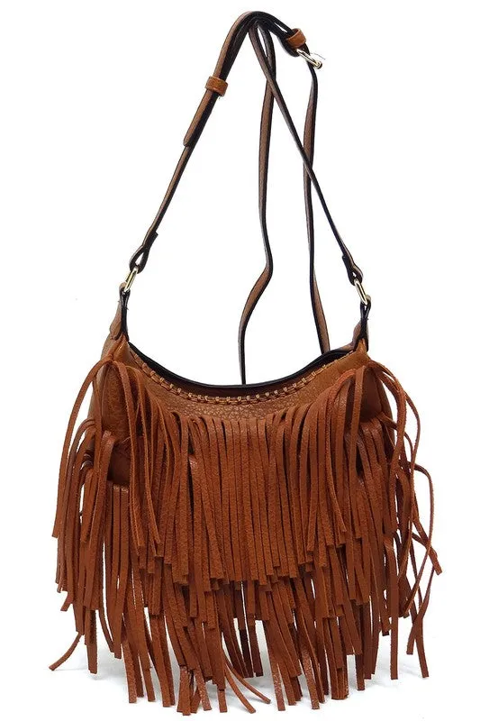 TEEK - Fringe Hobo Crossbody Bag