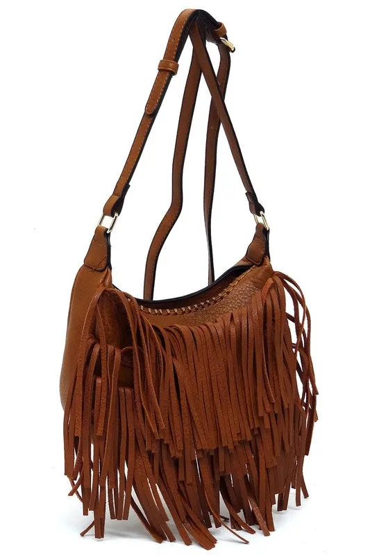 TEEK - Fringe Hobo Crossbody Bag