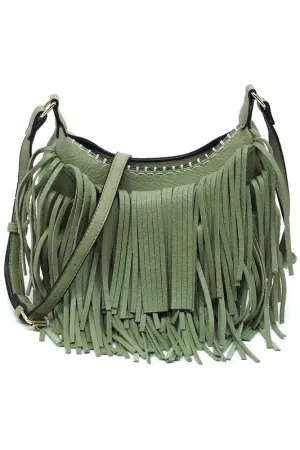 TEEK - Fringe Hobo Crossbody Bag