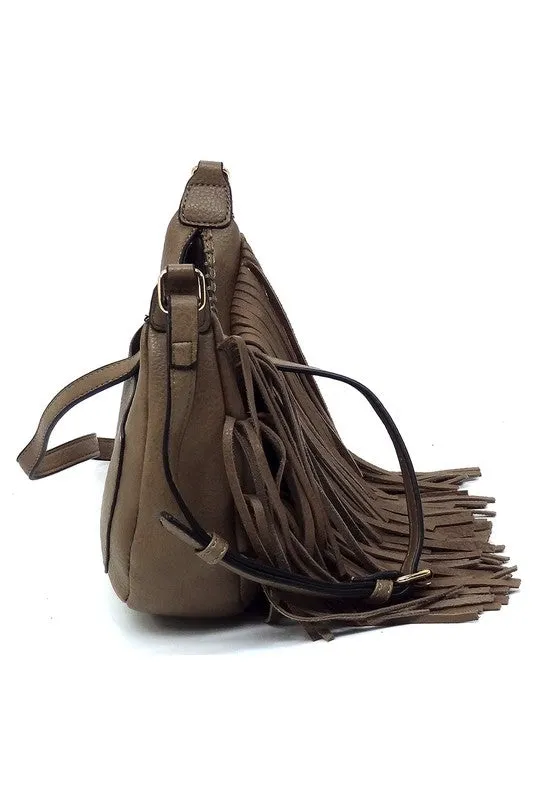 TEEK - Fringe Hobo Crossbody Bag