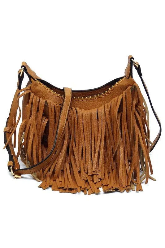 TEEK - Fringe Hobo Crossbody Bag