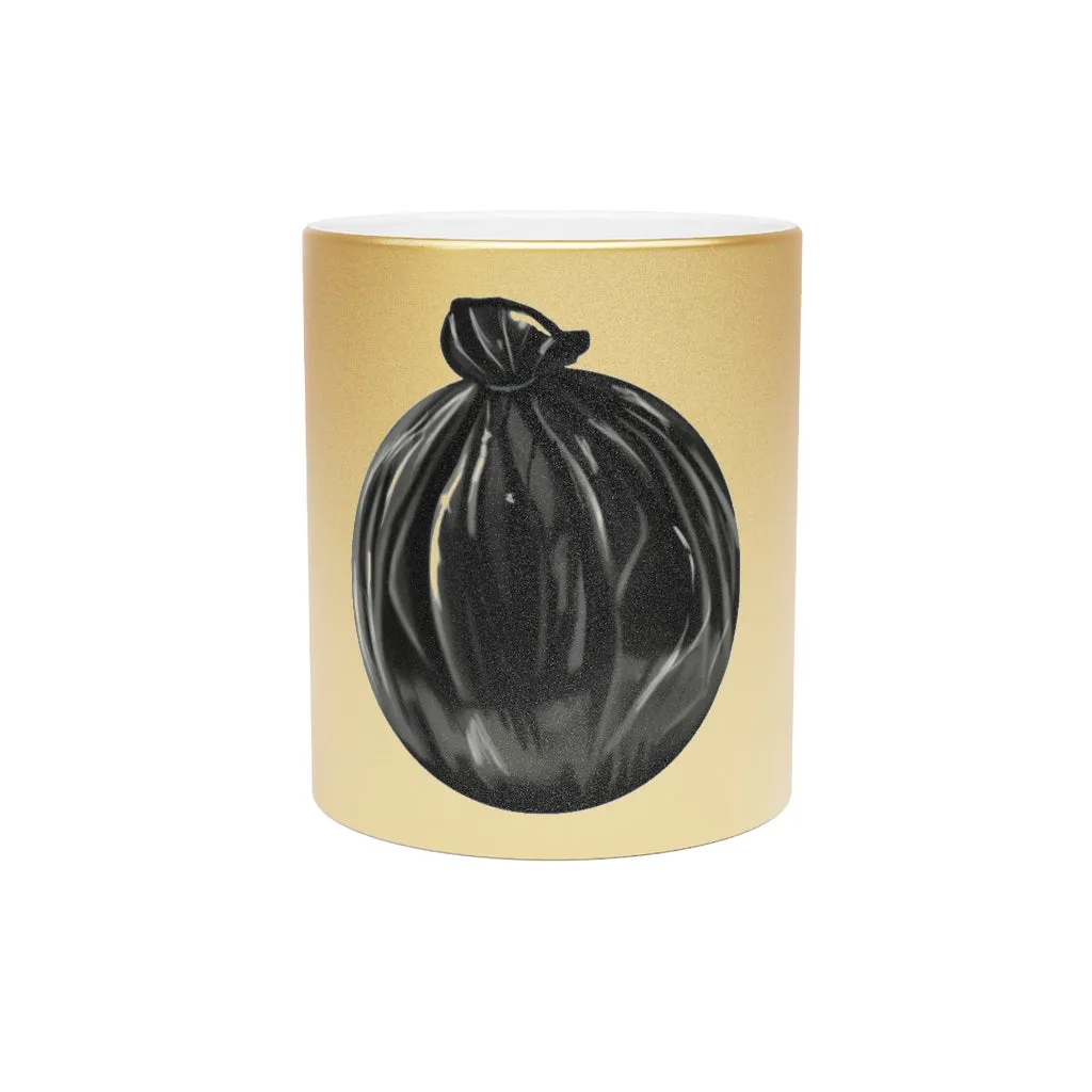 Trash Bag Metallic Mug (Silver / Gold)