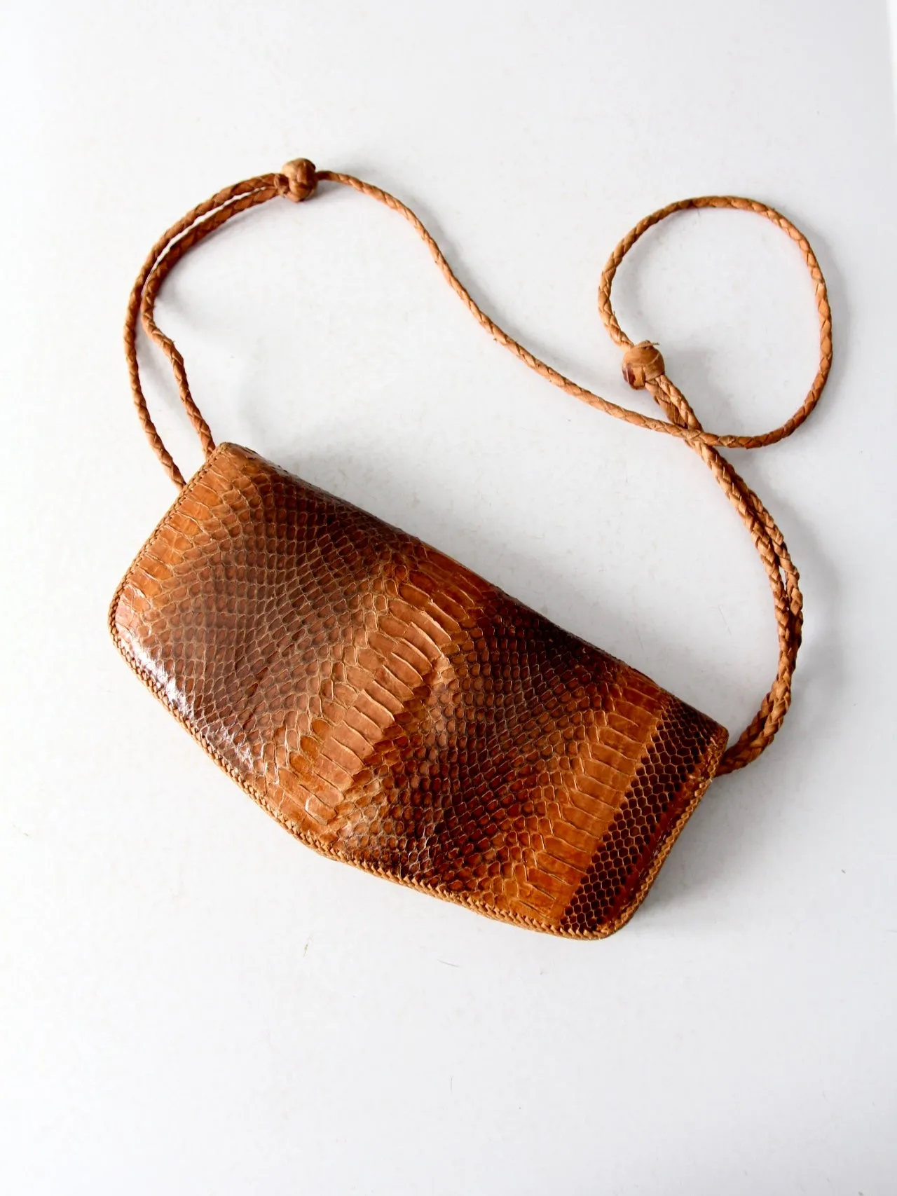 vintage 70s snakeskin shoulder bag