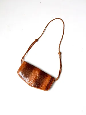 vintage 70s snakeskin shoulder bag