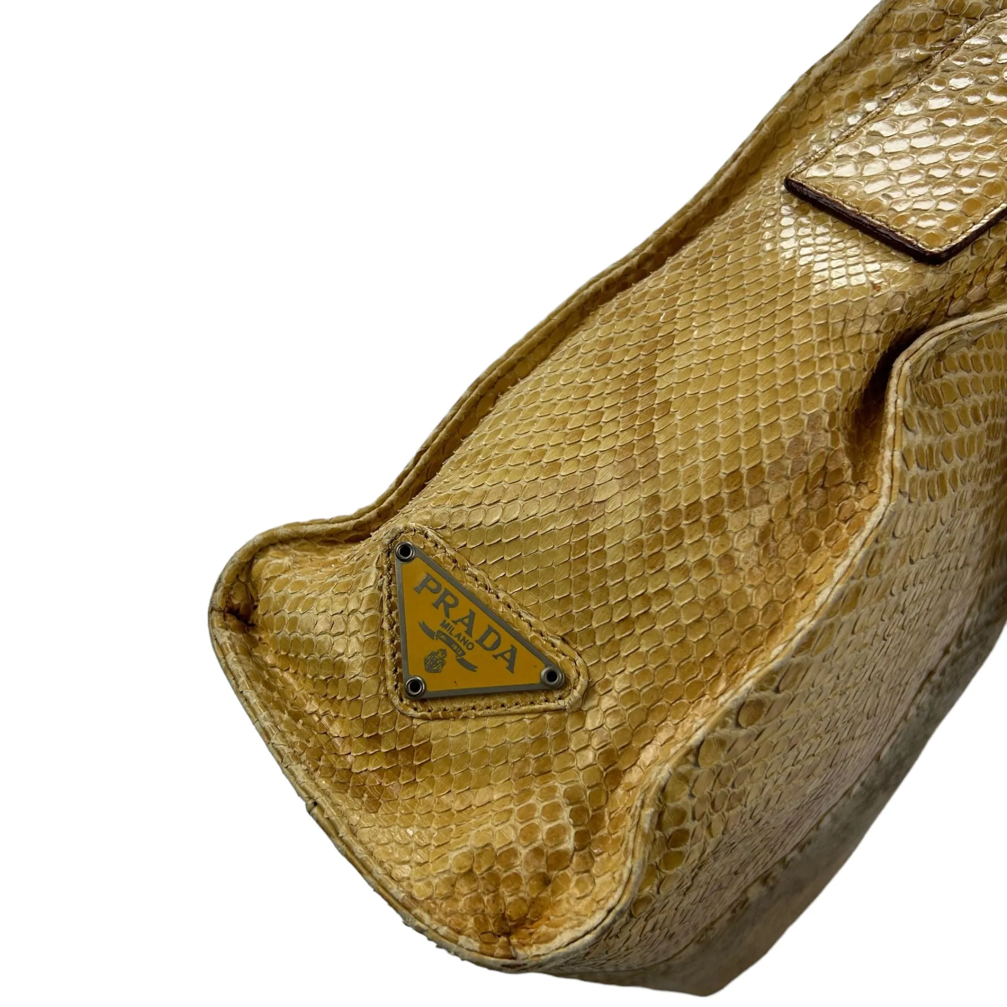 Vintage Prada Python Leather Shoulder Bag