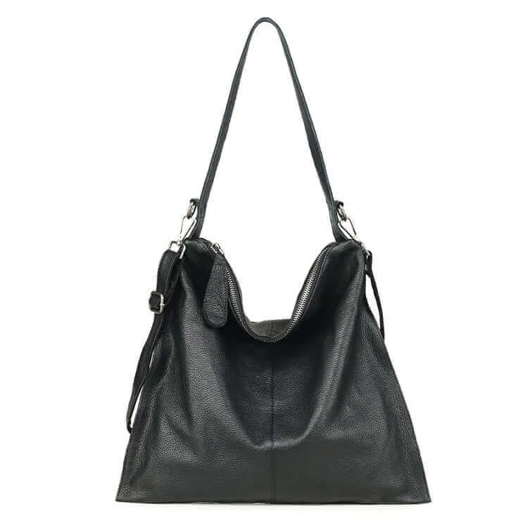 Women's Large Capacity Leather Tote Bag - Slim & Stylish