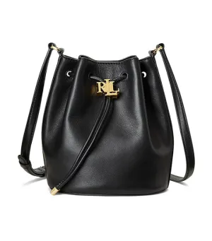 Women's Leather Medium Andie Drawstring Bag Black